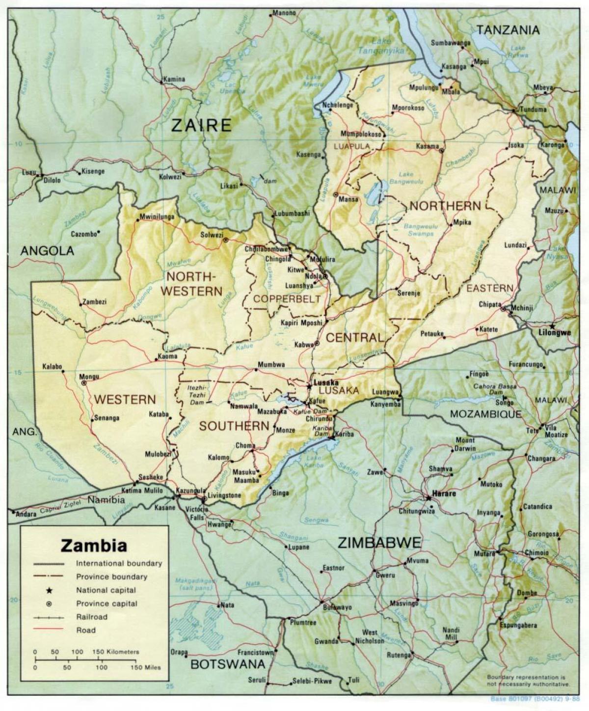 Bản đồ của Zambia khí hậu