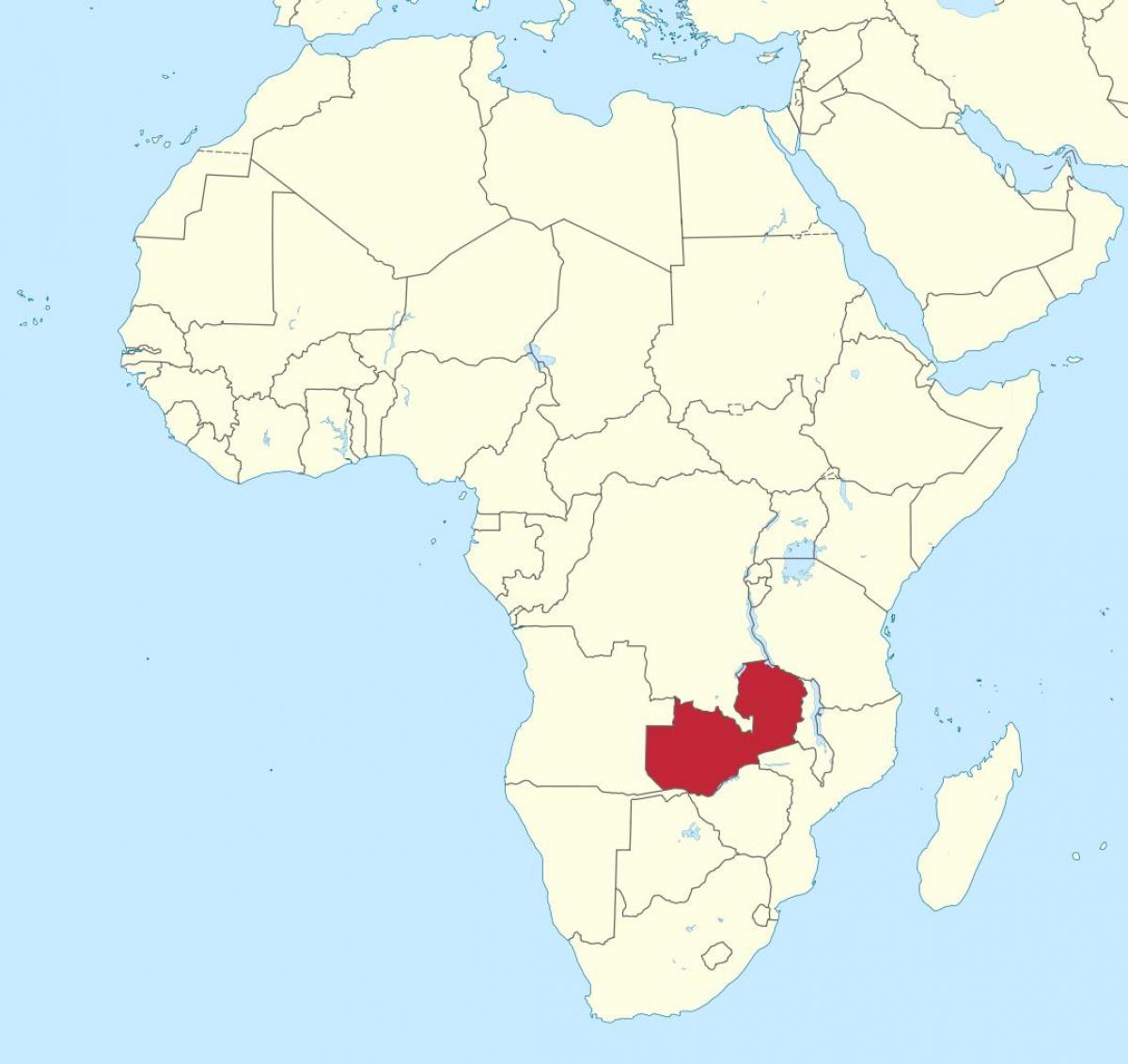 bản đồ của phi đang ở Zambia