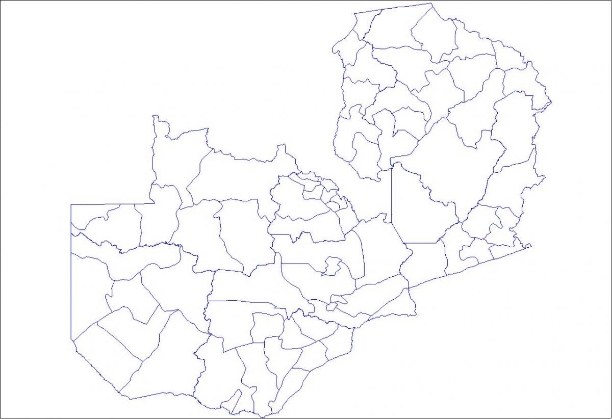 Bản đồ của Zambia phác thảo