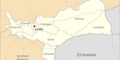 Bản đồ của livingstone thị trấn Zambia