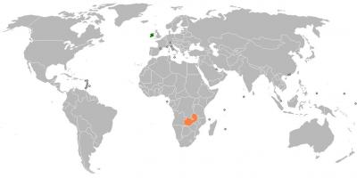 Zambia bản đồ trong thế giới