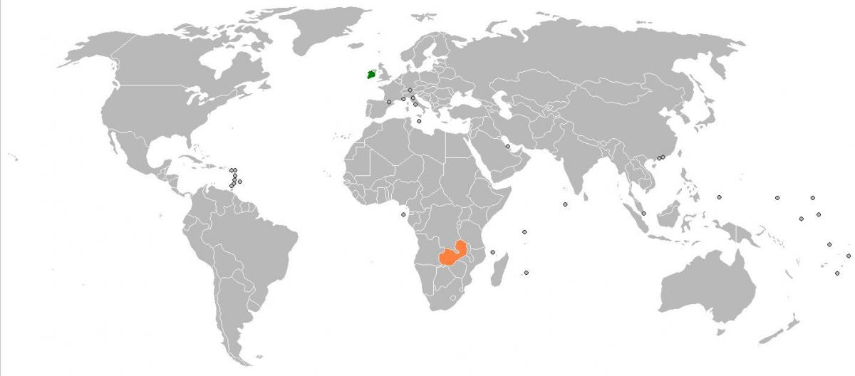 Zambia bản đồ trong thế giới