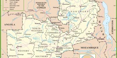 Bản đồ của chính trị Zambia