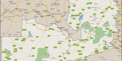 Bản đồ, chi tiết Zambia