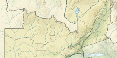 Bản đồ của Zambia sông 